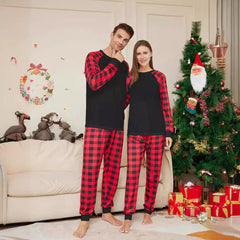 Christmas Family Matching Pajama Set in Solid Check